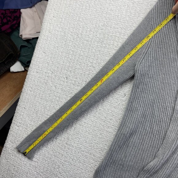 Banana Republic Cardigan Shawl Open Front Ribbed Knit Womens Sz Small Grey - Picture 9 of 12